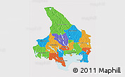 Political 3D Map of Vármlands Län, single color outside