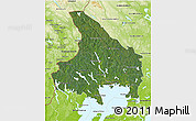 Satellite 3D Map of Vármlands Län, physical outside