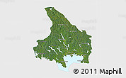 Satellite 3D Map of Vármlands Län, single color outside