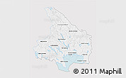 Silver Style 3D Map of Vármlands Län, single color outside