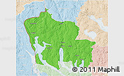 Political 3D Map of Arjäng Kommun, lighten