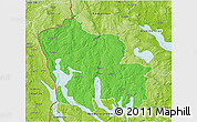 Political 3D Map of Arjäng Kommun, physical outside