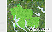 Political 3D Map of Arjäng Kommun, satellite outside