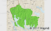 Political 3D Map of Arjäng Kommun, shaded relief outside
