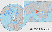Gray Location Map of Arjäng Kommun