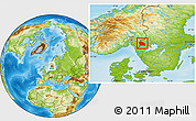 Physical Location Map of Arjäng Kommun