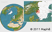 Satellite Location Map of Arjäng Kommun, highlighted country