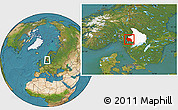 Satellite Location Map of Arjäng Kommun, highlighted parent region