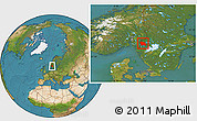 Satellite Location Map of Arjäng Kommun
