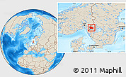 Shaded Relief Location Map of Arjäng Kommun