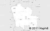 Silver Style Simple Map of Arjäng Kommun