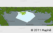 Physical Panoramic Map of Hammarö Kommun, darken
