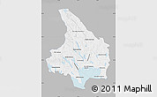 Gray Map of Vármlands Län, single color outside
