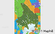 Satellite Map of Vármlands Län, political outside