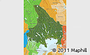 Satellite Map of Vármlands Län, political shades outside