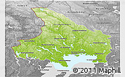 Physical Panoramic Map of Vármlands Län, desaturated