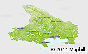 Physical Panoramic Map of Vármlands Län, single color outside