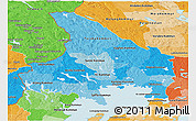 Political Shades Panoramic Map of Vármlands Län