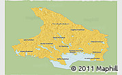 Savanna Style Panoramic Map of Vármlands Län, single color outside