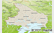 Shaded Relief Panoramic Map of Vármlands Län, physical outside