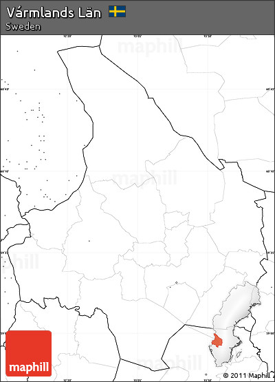 Blank Simple Map of Vármlands Län, no labels