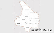 Classic Style Simple Map of Vármlands Län, cropped outside