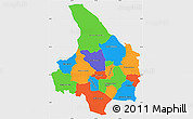Political Simple Map of Vármlands Län, single color outside