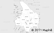 Silver Style Simple Map of Vármlands Län