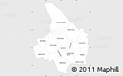 Silver Style Simple Map of Vármlands Län, single color outside