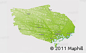 Physical 3D Map of Örnsköldsvik Kommun, cropped outside