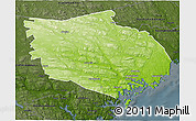 Physical 3D Map of Örnsköldsvik Kommun, darken