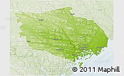 Physical 3D Map of Örnsköldsvik Kommun, lighten
