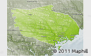 Physical 3D Map of Örnsköldsvik Kommun, semi-desaturated
