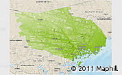 Physical 3D Map of Örnsköldsvik Kommun, shaded relief outside
