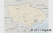Shaded Relief 3D Map of Örnsköldsvik Kommun, semi-desaturated