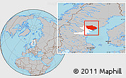 Gray Location Map of Örnsköldsvik Kommun, highlighted parent region