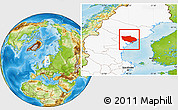 Physical Location Map of Örnsköldsvik Kommun, highlighted country