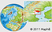 Physical Location Map of Örnsköldsvik Kommun, highlighted parent region