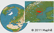 Satellite Location Map of Örnsköldsvik Kommun