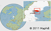 Savanna Style Location Map of Örnsköldsvik Kommun, highlighted country, highlighted parent region, hill shading