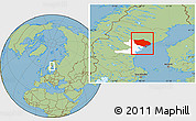 Savanna Style Location Map of Örnsköldsvik Kommun, highlighted parent region
