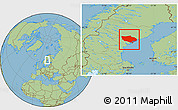 Savanna Style Location Map of Örnsköldsvik Kommun