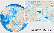 Shaded Relief Location Map of Örnsköldsvik Kommun