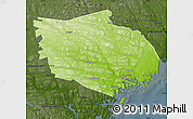 Physical Map of Örnsköldsvik Kommun, darken