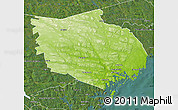 Physical Map of Örnsköldsvik Kommun, satellite outside
