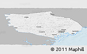 Gray Panoramic Map of Örnsköldsvik Kommun, single color outside