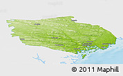 Physical Panoramic Map of Örnsköldsvik Kommun, single color outside