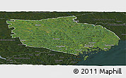 Satellite Panoramic Map of Örnsköldsvik Kommun, darken