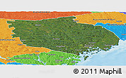 Satellite Panoramic Map of Örnsköldsvik Kommun, political outside