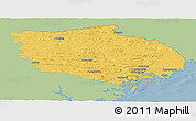 Savanna Style Panoramic Map of Örnsköldsvik Kommun, single color outside